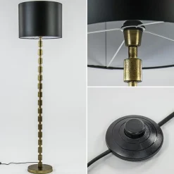 Straluma Antiek bronzen vloerlamp Malinda exclusief kap><noscript><img width=