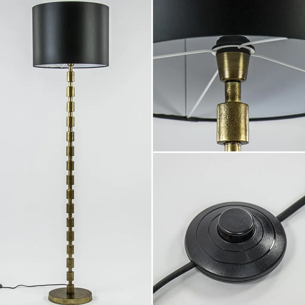 Straluma Antiek bronzen vloerlamp Malinda exclusief kap> Lampenvoeten|Light and Living