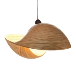 Straluma Bamboe hanglamp schelp 50 cm> Keukenverlichting|Eetkamerverlichting