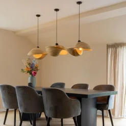 Straluma Bamboe hanglamp schelp 50 cm><noscript><img width=