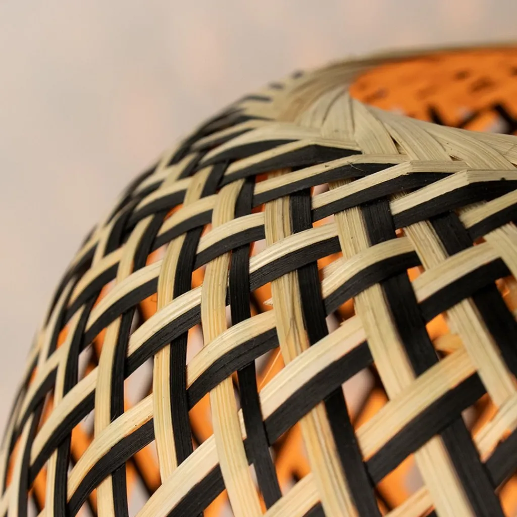 Straluma Bamboe tafellamp naturel met zwart> Woonkamerlampen|Slaapkamerlampen