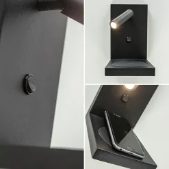 Straluma Bedlamp leesspot zwart incl. fast charger><noscript><img width=