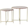 Straluma Bijzettafel Delon set van 2 marrmer roze/goud> Light and Living|Bijzettafels