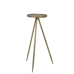 Straluma Bijzettafel Envira antiek goud Ø30x80.5 cm> Light and Living|Bijzettafels