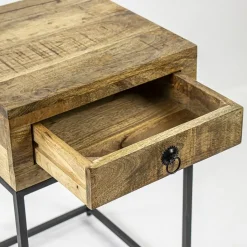 Straluma Bijzettafel met lade mangohout/metaal><noscript><img width=