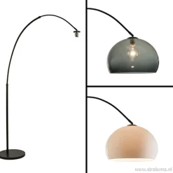 Straluma Boog-vloerlamp zwart exclusief kap><noscript><img width=