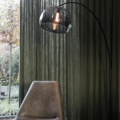 Straluma Boog-vloerlamp zwart exclusief kap><noscript><img width=