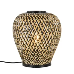 Straluma Botanische tafellamp bamboe met zwart> Botanische Verlichting|Woonkamerlampen