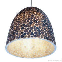 Straluma Bruin gouden hanglamp met capiz schelpen><noscript><img width=
