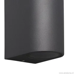 Straluma Buitenlamp afgerond up+down antra. IP54> Wandlampen|Buitenlampen