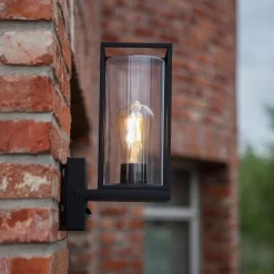 Straluma Buitenlamp lantaarn zwart met bewegingssensor><noscript><img width=