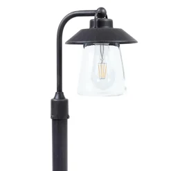 Straluma Buitenlamp op paal zwart/roest met helder glas> Buitenlampen