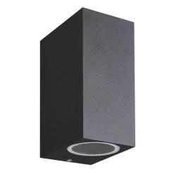 Straluma Buitenlamp rechthoek zwart up+down gu10 IP54> Wandlampen|Buitenlampen