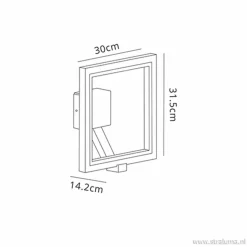 Straluma Buitenlamp-wandlamp antraciet frame IP65><noscript><img width=