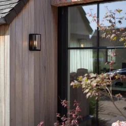 Straluma Buitenlantaarn rechthoek zwart/helder glas IP44><noscript><img width=