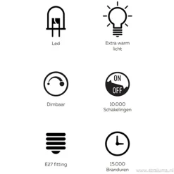 Straluma Calex Bilbao led lamp titanium 4w e27><noscript><img width=