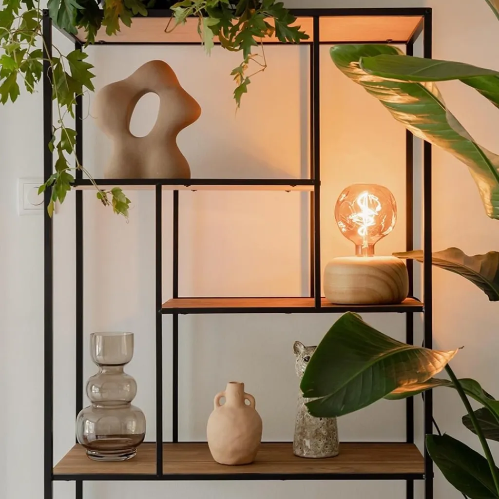 Straluma Calex tafellamp Wood FSC rond> Tafellampen|Calex