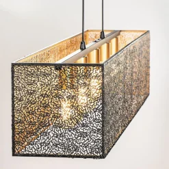Straluma Chique hanglamp langwerpige balk 5-lichts zwart/goud><noscript><img width=
