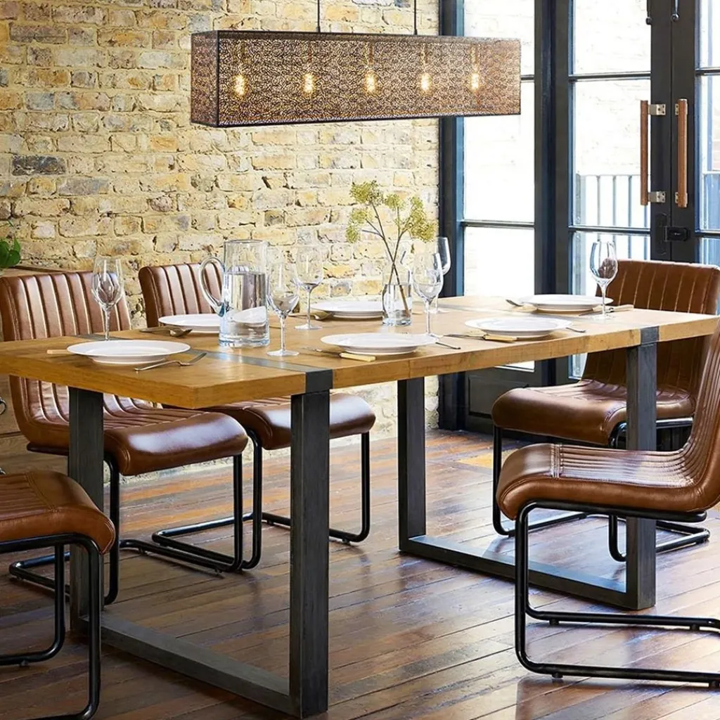 Straluma Chique hanglamp langwerpige balk 5-lichts zwart/goud> Eettafellampen|Keukenverlichting