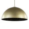 Straluma Chique hanglamp mat goud met zwarte binnenzijde> Eettafellampen|Keukenverlichting
