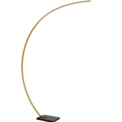 Straluma Chique LED vloerlamp goud met zwart marmer> Vloerlampen|Booglampen