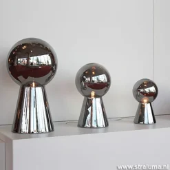 Straluma Chique tafellamp donker chroom pion XL><noscript><img width=