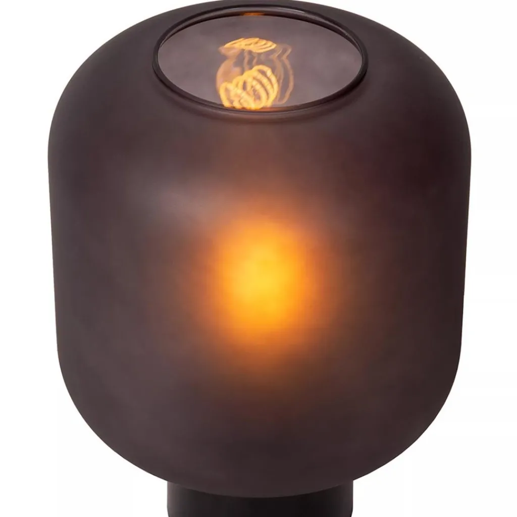 Straluma Chique tafellamp zwart met mat zwart glas> Tafellampen|Design Verlichting