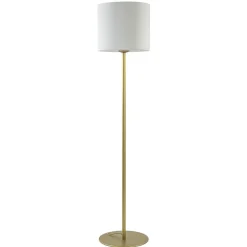 Straluma Chique vloerlamp mat goud met mat witte glazen kap> Vloerlampen|Design Verlichting