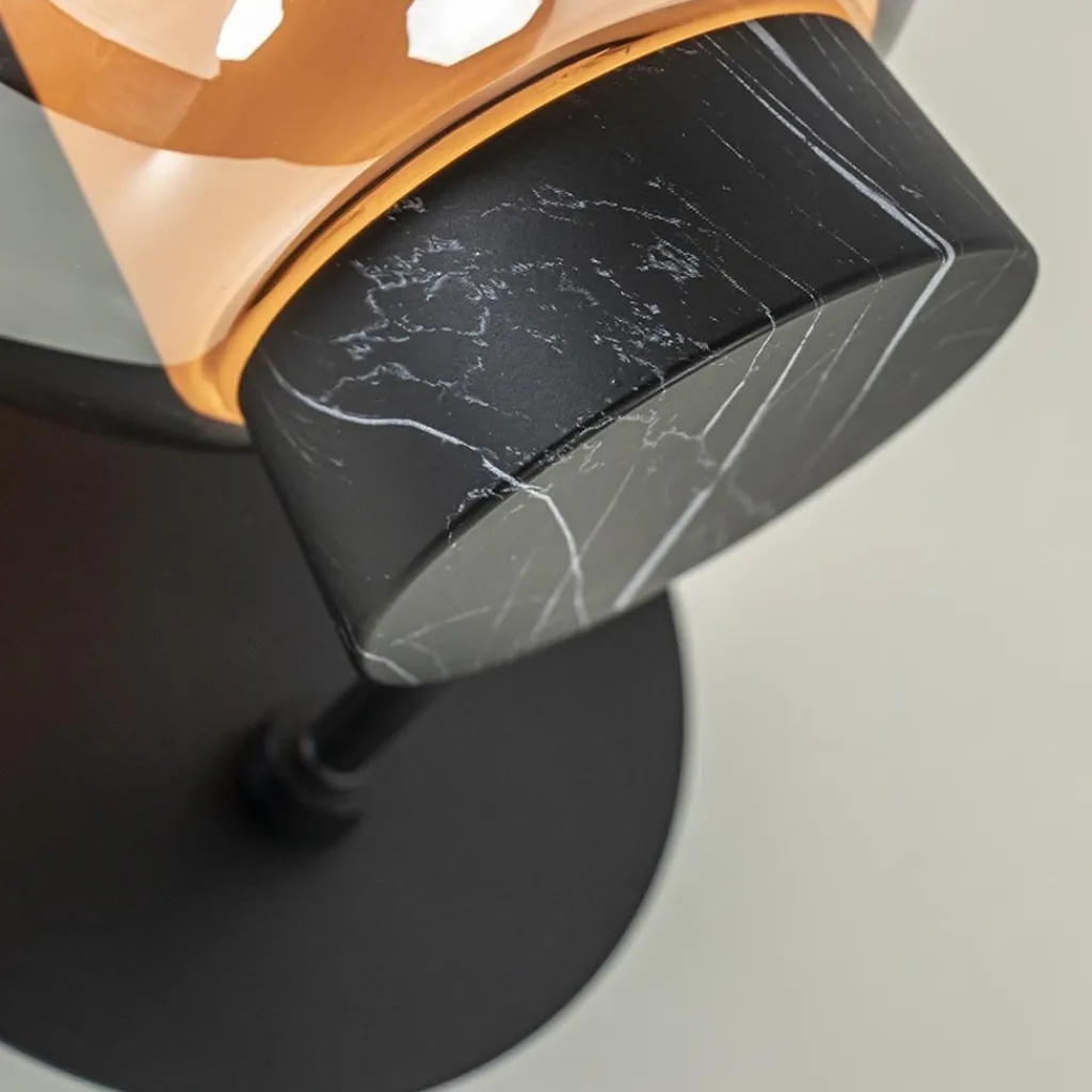 Straluma Chique wandlamp zwart marmer met smoke glas> Wandlampen|Luxe Verlichting