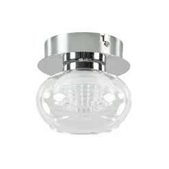 Straluma Chromen plafondlamp met helder glas incl. LED> Plafondlampen|Halverlichting