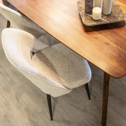 Straluma Comfortabele eetkamerstoel grijs met zwarte poot><noscript><img width=