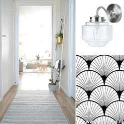 Straluma Deco wandlamp staal met helder glas><noscript><img width=