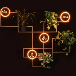 Straluma Decoratief metalen wandrek inclusief potten><noscript><img width=