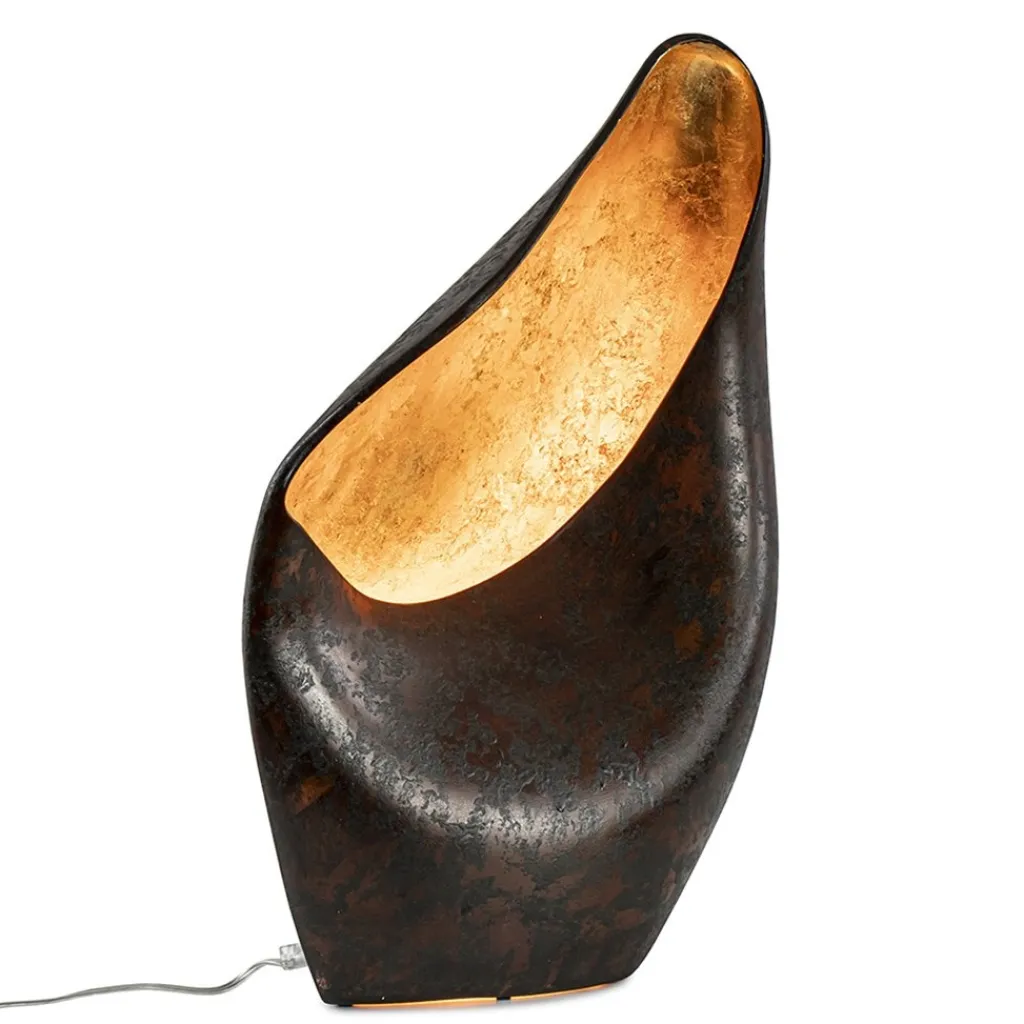 Straluma Decoratieve tafellamp corten brown met goldleaf> Tafellampen|Decoratieve Verlichting