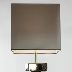 Straluma Decoratieve vloerlamp grijs/goud met vierkante kap><noscript><img width=