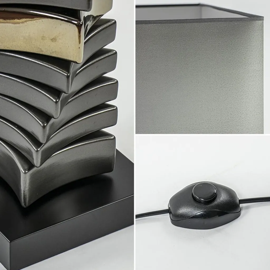 Straluma Decoratieve vloerlamp grijs/goud met vierkante kap> Vloerlampen|Schemerlampen