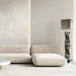 Straluma Decoratieve vloerlamp grijs/goud met vierkante kap><noscript><img width=