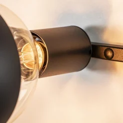 Straluma Decoratieve wandlamp zwart met 2 plantenpotten><noscript><img width=