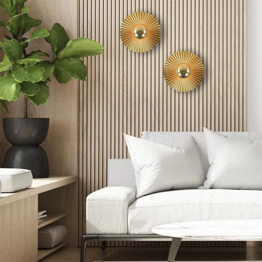 Straluma Decoratieve wand/plafondlamp goud met zwart> Plafondlampen|Wandlampen