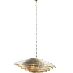 Straluma Design hanglamp ovaal oud zilver> Eettafellampen|Kantoorverlichting