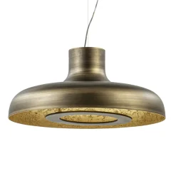 Straluma Design LED hanglamp koepel brushed brons met goldleaf> Hanglampen|Eettafellampen