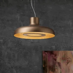 Straluma Design LED hanglamp koepel brushed brons met goldleaf><noscript><img width=