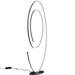 Straluma Design LED vloerlamp ovaal mat zwart dimbaar> Vloerlampen|LED Vloerlampen