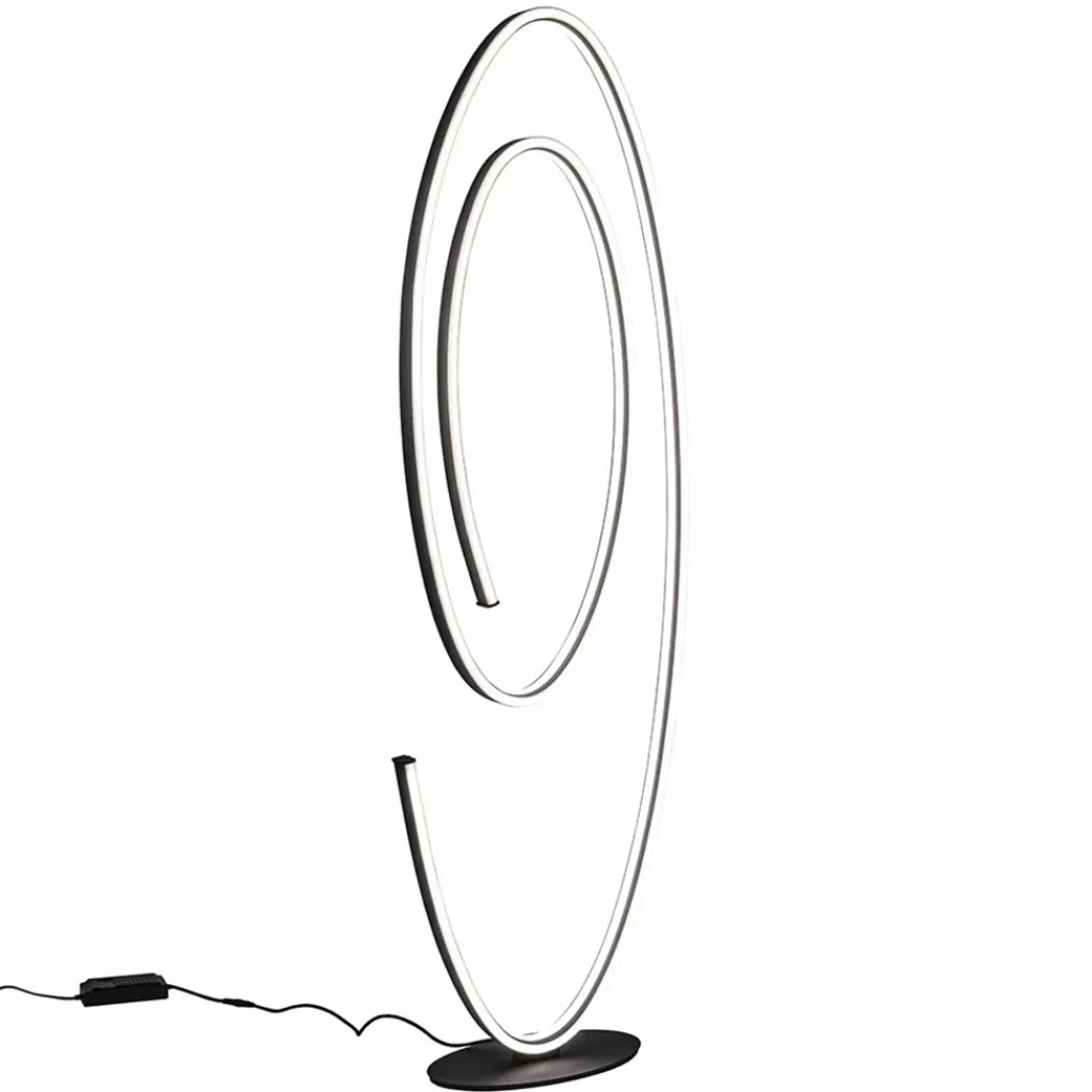 Straluma Design LED vloerlamp ovaal mat zwart dimbaar> Vloerlampen|LED Vloerlampen