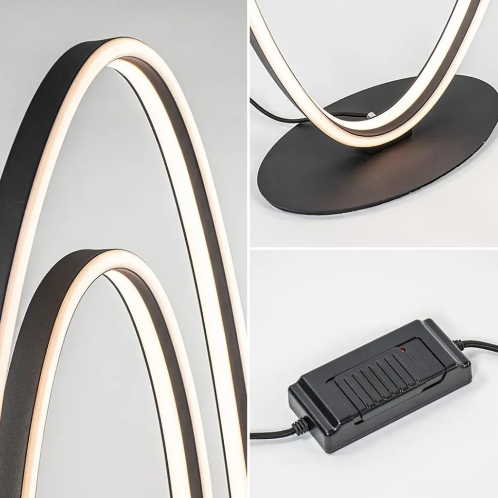 Straluma Design LED vloerlamp ovaal mat zwart dimbaar> Vloerlampen|LED Vloerlampen