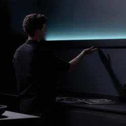 Straluma Design LED wandlamp zwart met Gesture Control 90 cm><noscript><img width=