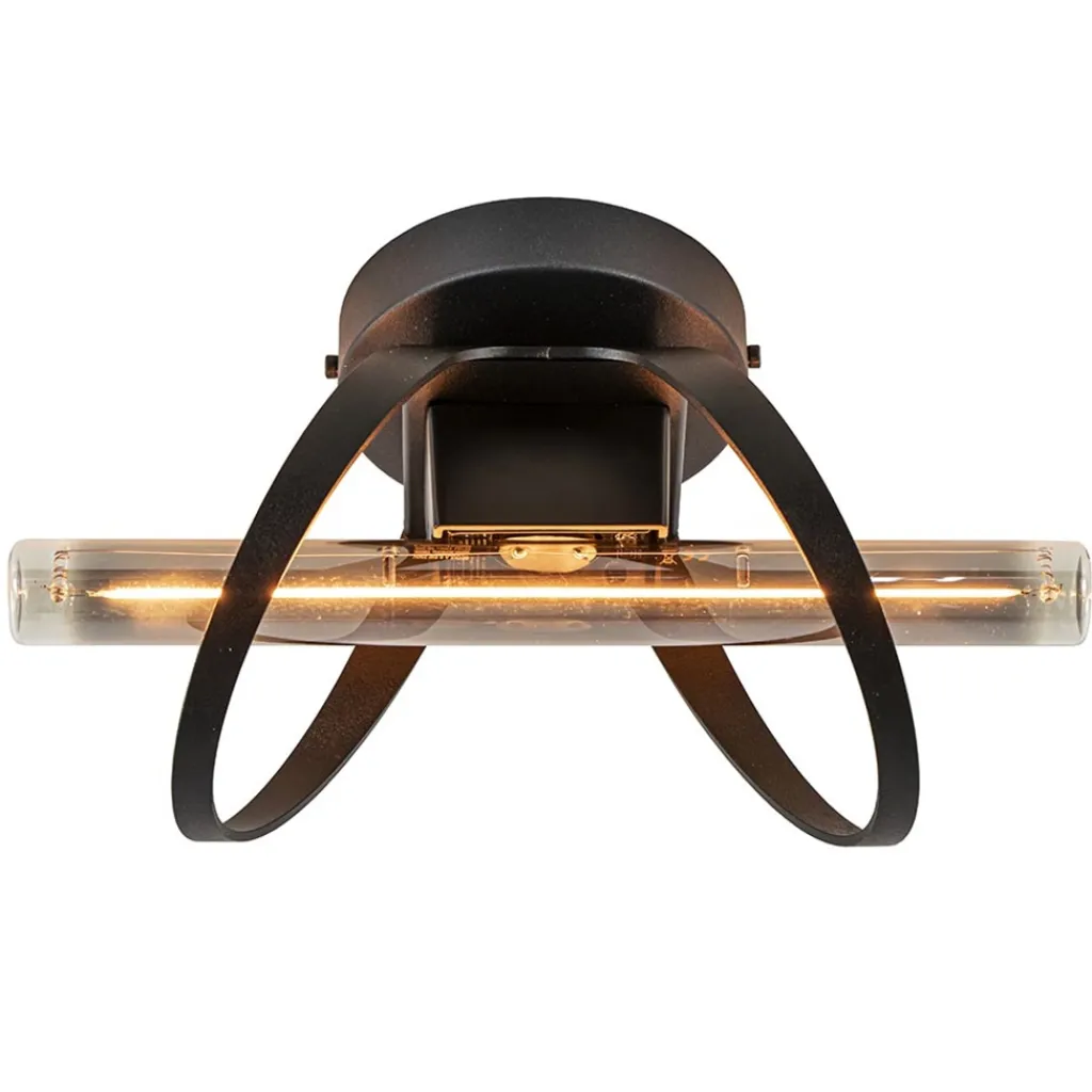 Straluma Design plafond/wandlamp mat zwart> Plafondlampen|Wandlampen