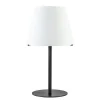 Straluma Design tafellamp mat zwart met witte glazen kap> Tafellampen|Retro Verlichting