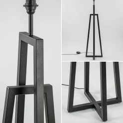 Straluma Design vloerlamp mat zwart frame exclusief kap><noscript><img width=