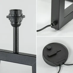 Straluma Design vloerlamp mat zwart frame exclusief kap><noscript><img width=